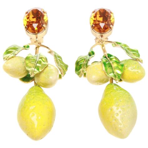 dolce and gabbana lemon earrings